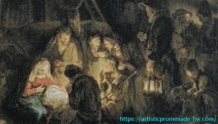 レンブラントの弟子「羊飼いの礼拝」・「レンブラント 光の探求｜闇の誘惑」展 ポストカード
